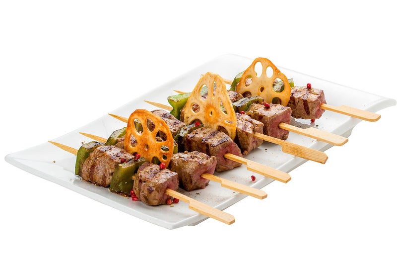 KingSeal 500 Count | KingSeal Natural Green Bamboo Wood Paddle Picks, Skewers for Appetizers and Cocktails, 4.5 Inches - 5 Packs of 100 - Image 4